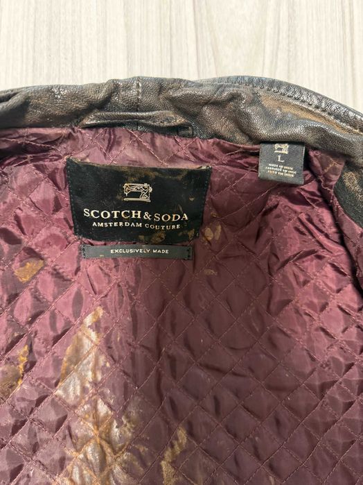 ''Scotch & Soda''оригинално мъжко виндидж кожено яке Л размер