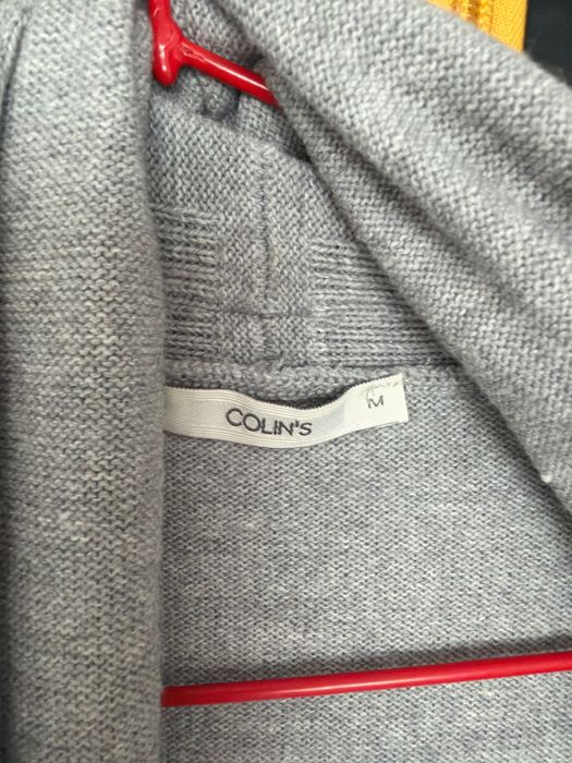 Colin's grey cardigan