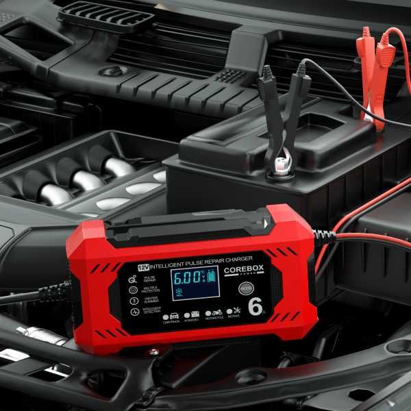 Интелигентно зарядно устройство за акомулатор 12V с LCD дисплей, 6A