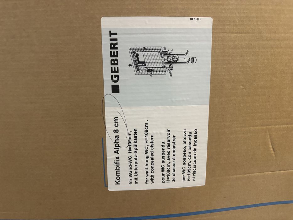 Структура за вграждане Geberit Alpha 8 см