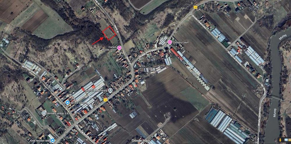 Teren intravilan 1400 m2  - la 10 minute (5 km) de centrul Târgu Mureș