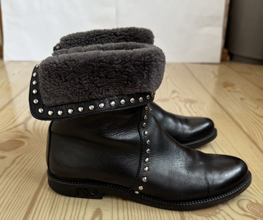 Сапоги “Nursace” Турция, кожа100% и мех, разм. 36-36,5
