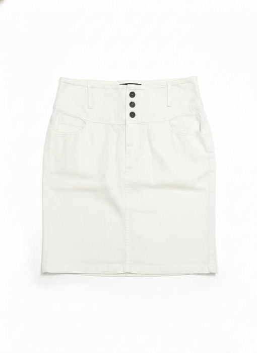 Юбка белая стрейч-коттон