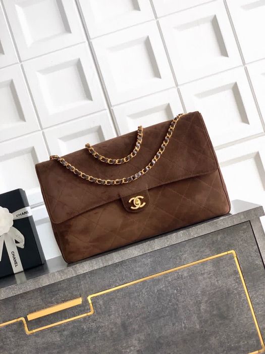 Чанта Chanel естествен велур