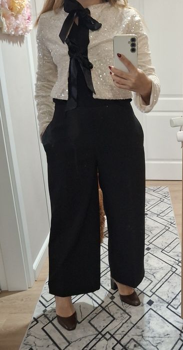 Zara нов панталон черен