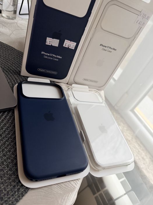 100% Оригинални кейсове за 17 Pro Max на Apple - Clear / Midnight