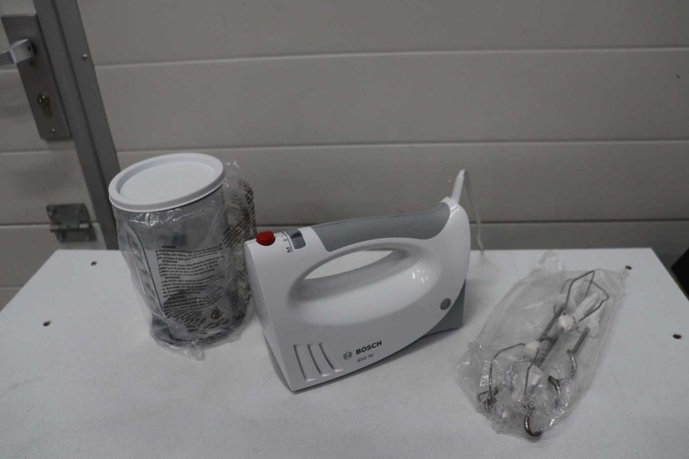 Миксер Bosch 3в1 MFQ3540, сива, бяла, 7,7 см Д x 20,1 см Ш x 14,1 см