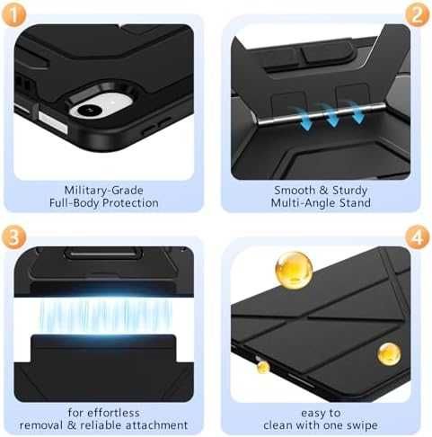 Нов Черен калъф за iPad 10.9/11 инча с магнитен капак и Auto Sleep/Wake кейс таблет Айпад