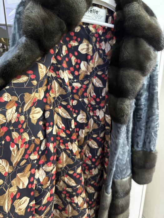 Шуба из каракуля и норки