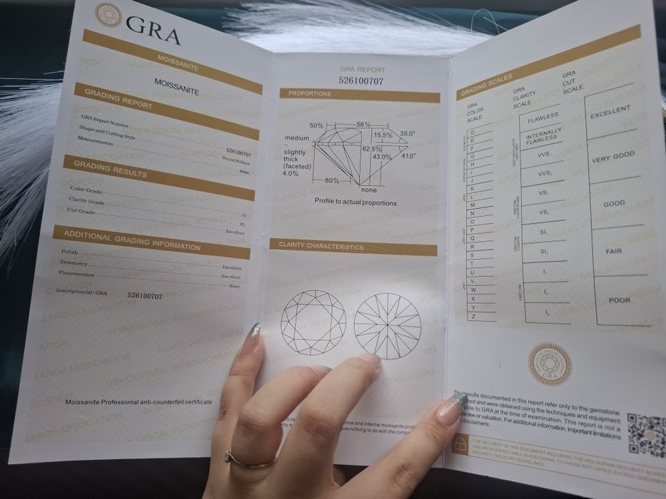 Cercei cu moissanite