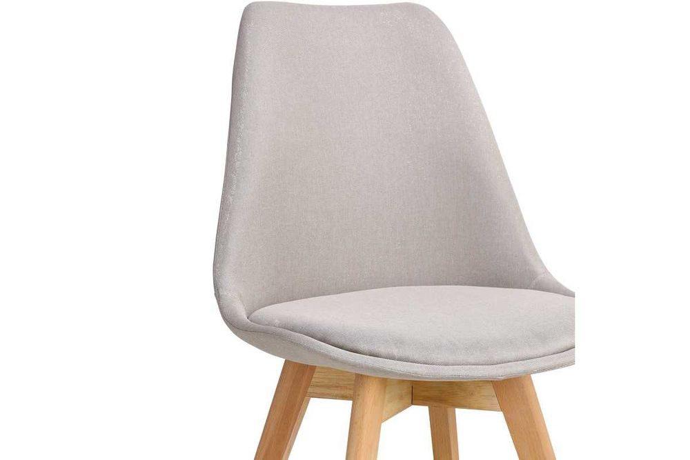 Стол, Gaston, Тапициран, Сив или бежов, Дървени крака, 56.5х43х83.5см.