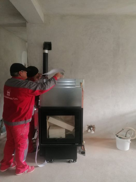 RDUCERE Termoșemineu pe Peleți 30 kw - Complet Automatizat
