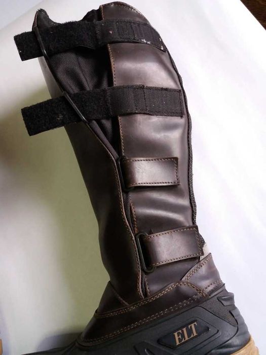 Cizme zapada- piele si cauciuc- impermeabile, reglabile, inalte mar 39