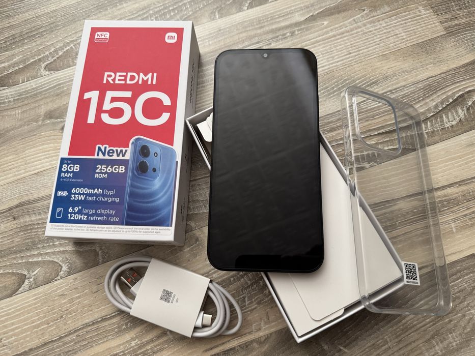 Xiaomi Redmi 15C / Чисто Нов / 256 GB / 8 GB RAM / Dual Sim / Midnight Black