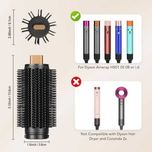 Нов Аксесоар кръгла четка Dyson Airwrap HS01/HS05/HS08 обем къдрици