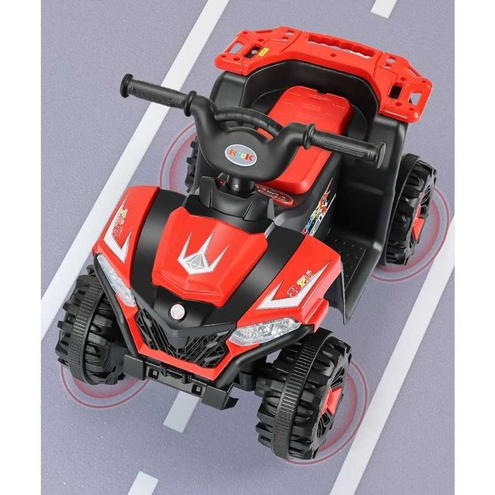 ATV pentru copii cu Acumulator, Sistem Anti-Rasturnare, Sistem de Lumini si Sunet, 2-5 Ani, 70 x 43 x 48 cm, Rosu