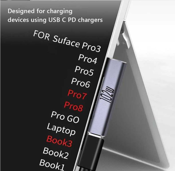 Mufa , adaptor alimentare Surface Pro 3 4 5 6 Go Surface Book 1 2 3