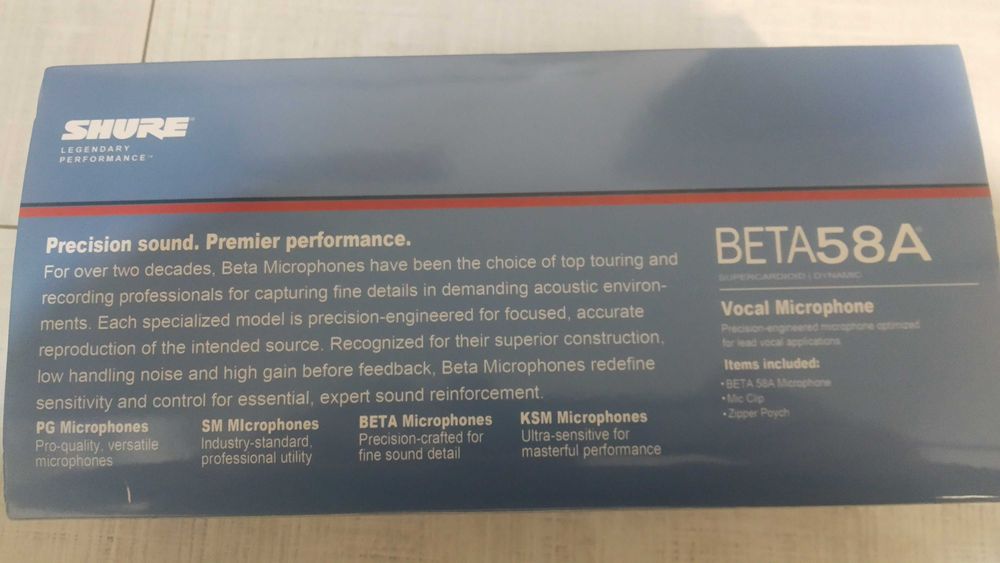 Оригинален микрофон limited BLACK SHURE BETA 58A.
