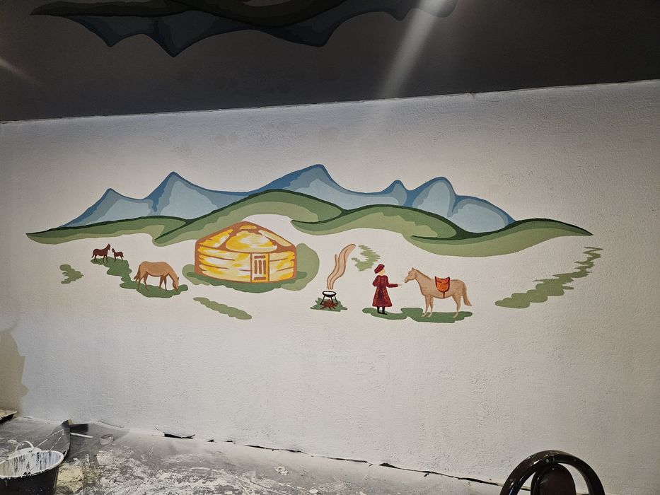 Роспись стен. Художник.