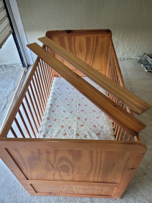 Детска кошара естествено дърво