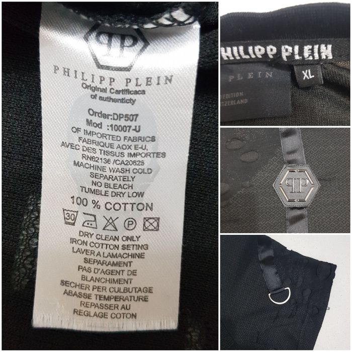 Tricou Philipp Plein, Bumbac 100 %, autentic, măsura XL ptr. bărbați