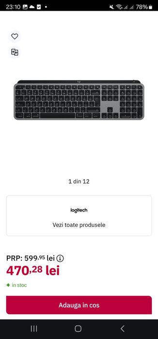 Tastatura Wireless pentru Mac LOGITECH MX KEYS S, Layout germany