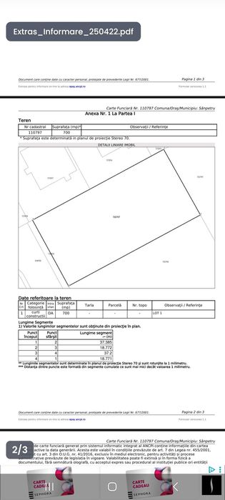 Teren Sanpetru 700mp- Primaverii, proiect si autorizatie constructie