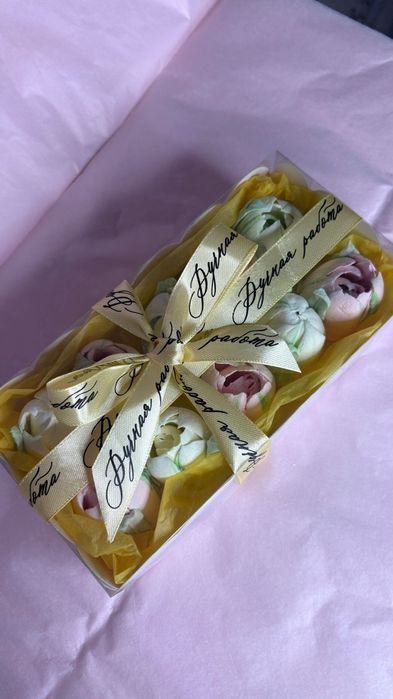 Зефирные цветы ручной работы
На