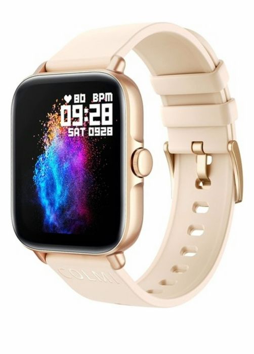 Смарт-часы COLMI P28 Plus золотистый-бежевый
