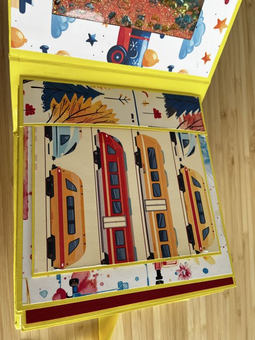 Ръчноправен детски албум за снимки - влакове