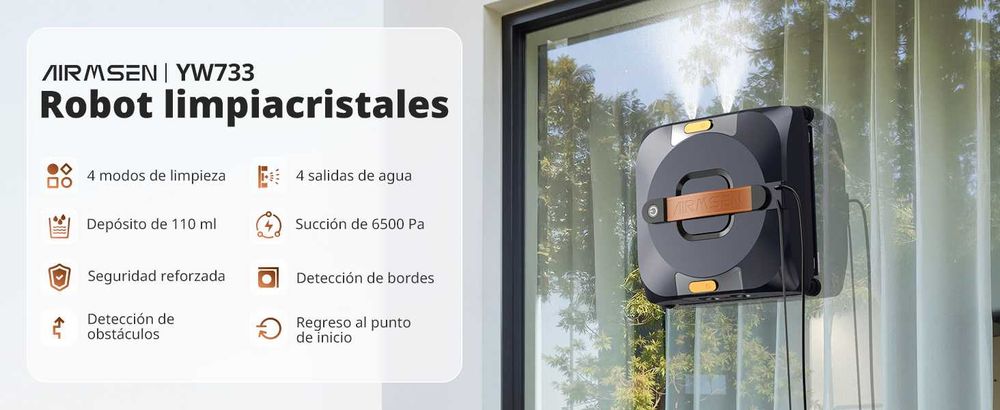 Робот за почистване на прозорци AIRMSEN YW733,Гаранция