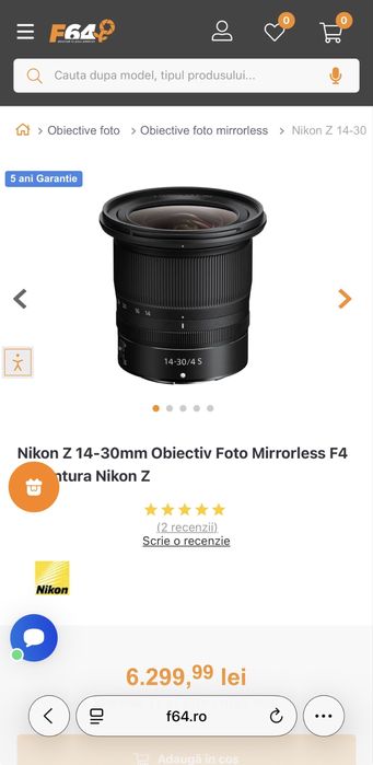 Nikon Z 14-30mm Obiectiv Foto Mirrorless F4 S zoom ultrawide