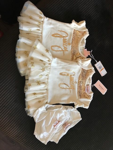 НОВИ Официални рокли бебе момиченце 3 бр. размери 74 и 86