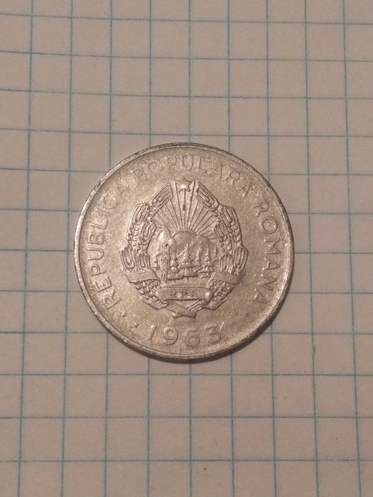 Коллекционная монета 3 LEI 1963 (ОРИГИНАЛ)