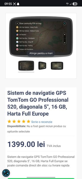 GPS  tomtom go professional 520