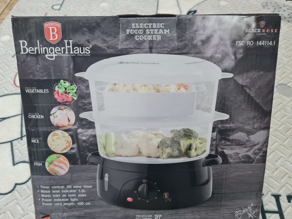 Aparat pentru gatit la abur 6 Litri Black Rose Collection BerlingerHau