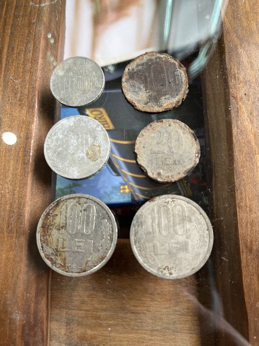 Monede vechi de 20 lei, 50lei,100lei,500 lei și 1000 lei