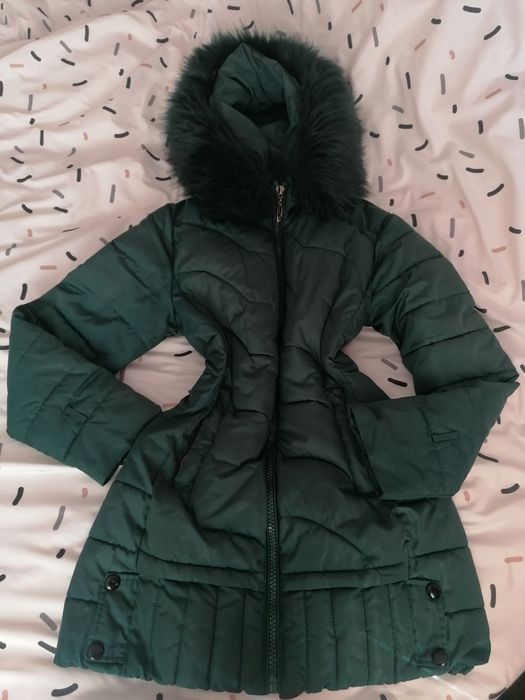 Зимно яке в зелен цвят