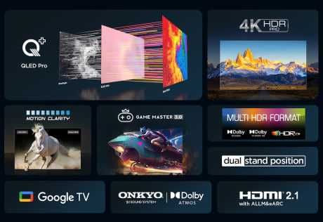 Телевизор TCL 85" C655 TVC QLED 86 4K smart SAT T2 HEVC новый модель