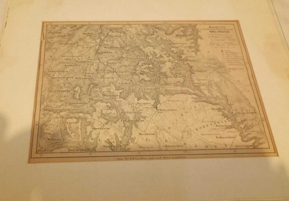 Harta veche germana din 1872, de colectie