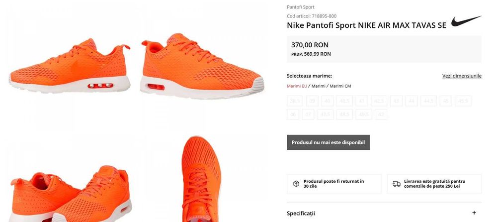 Nike Air Max Tavas SE / New Balance 247  - 45 / 11 US / 29 CM! NOI!