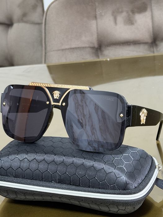 Ochelari de soare Versace Style – Design Exclusiv Black & Gold