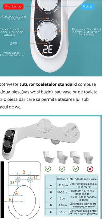 Bideu accesoriu capac wc