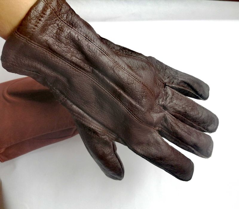 Lot 2 perechi manusi piele Valentino vintage Rusia Italia anii 80