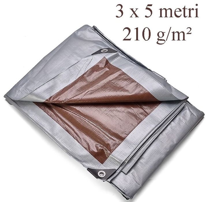 Prelata acoperire 3x5 m, 210g/mp, impermeabila