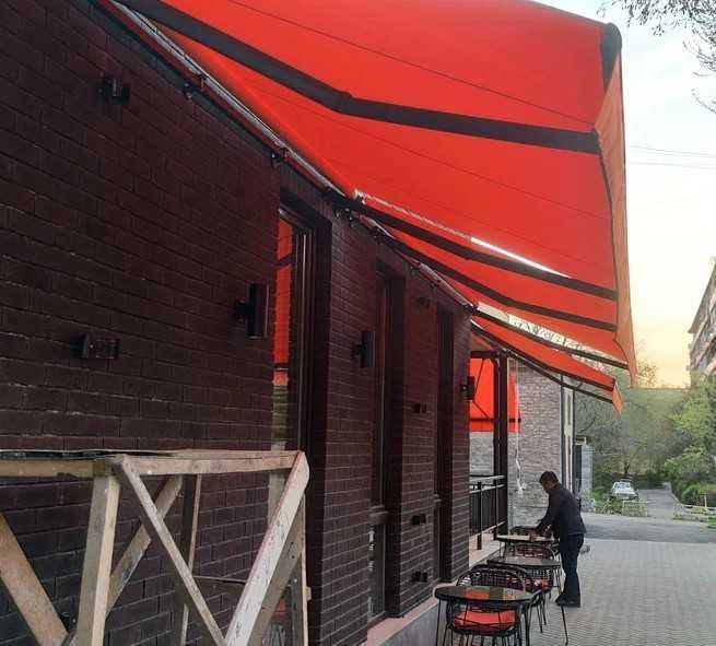 Маркизы террасные для ресторанов.