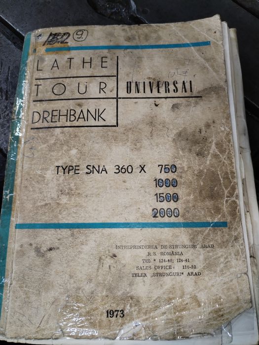 Carte strung/freză snb 360/400-sna 500,freza fus 22,25,32