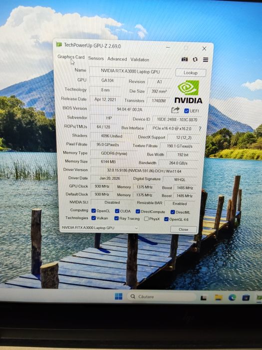 Laptop HP Zbook Fury G8  i7-11850H,16gb RAM ,ssd 512gb nvme ,baterie ok uzura 13% ceva probleme estetice  unele colturi atinse  ceva zgârieturi