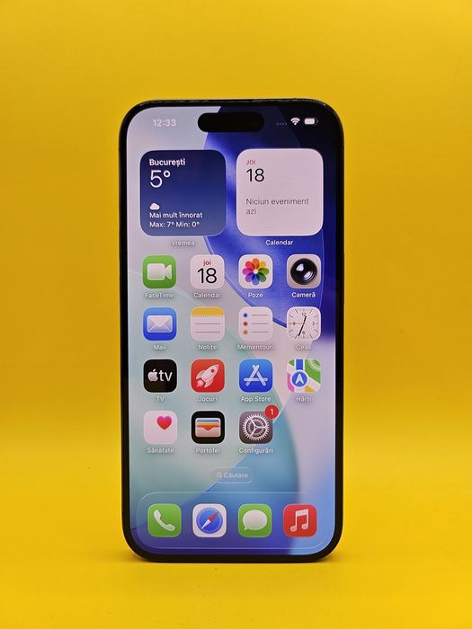 iPhone 15 Pro 128 GB Black Titanium Sănătate Baterie 90%