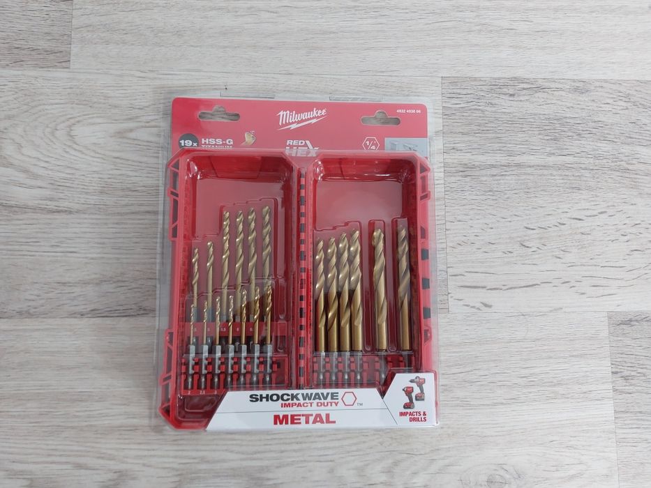 Set burghie milwaukee prindere hexagonala, red hex titanium